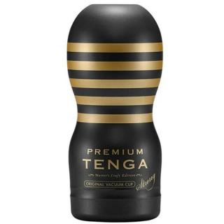 Tenga Premium Strong - vízálló, eldobható maszturbátor (arany-fekete)