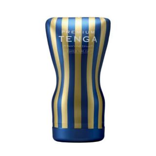 Tenga Premium Tenga Soft Case Cup - vízálló, eldobható maszturbátor (arany-kék)