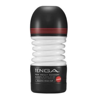 Tenga Rolling Head Cup Strong - vízálló maszturbátor - erős (fehér-fekete)