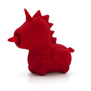Unihorn Blaze Diablo - szilikon, akkus, vízálló, csiklóizgató vibrátor - 8,2 cm (piros)