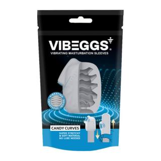 Vibeggs Candy Curves - vízálló, vibrációs maszturbációs tojás (1 db)