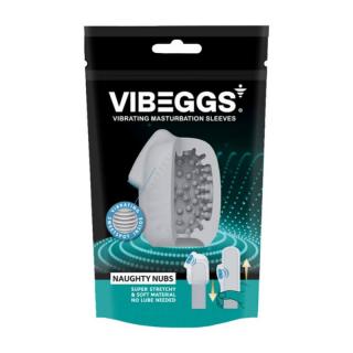 Vibeggs Naughty Nubs - vízálló, vibrációs maszturbációs tojás (1 db)