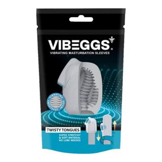 Vibeggs Twisty Tongues - vízálló, vibrációs maszturbációs tojás (1 db)