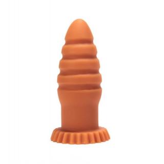 X-Men 6.2" Butt Plug - szilikon, letapasztható anál dildó - 15,8 cm (fekete)