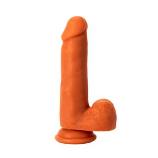 X-Men 7.5" Dildo Colours Pleasure 2 - szilikon, letapasztható, herés, élethű dildó - 19 cm (testszínű)