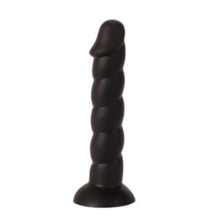 X-Men 8.5" Dildo Colours Pleasure 2 - szilikon, letapasztható, élethű dildó - 21,6 cm (fekete)