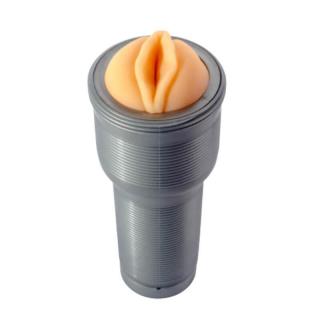 X-Men Fantasy Ladylight Vibrating - szilikon, vízálló, vibrációs, élethű vagina maszturbátor (testszínű-ezüst)