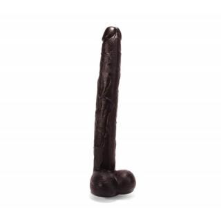 X-Men Marcus's 17" Cock - letapasztható, herés, élethű dildó - 43 cm (fekete)