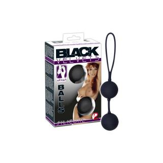 You2Toys Black Velvets Balls - szilikon, vízálló gésagolyó duó - 10/19 cm (fekete)