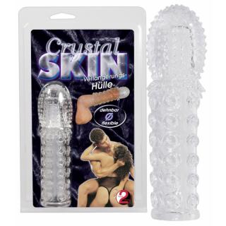 You2Toys Crystal Skin - vízálló, hosszabbító péniszköpeny - 15 cm (átlátszó)