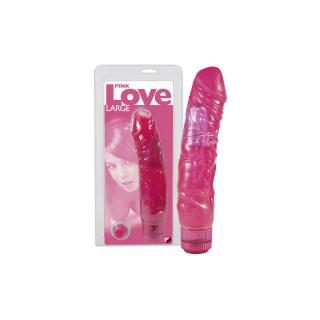 You2Toys Pink Love - nagy, élethű vibrátor - 22 cm (rózsaszín)