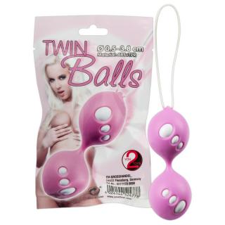 You2Toys Twin Balls - vízálló gésagolyó duó - 11 cm (rózsaszín)