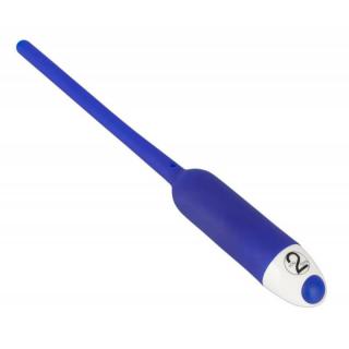 You2Toys Vibrating Silicone Dilator Hollow - üreges szilikon húgycsővibrátor - 7 mm (kék)