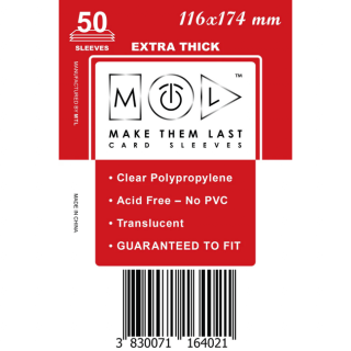 MTL kártyavédő 116 x 174 mm - VASTAG (50 darab)