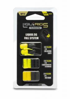 LIQUIRIGS - LIQUID ZIG FULL SYSTEM - SÁRGA - FEKETE 4 db/csomag