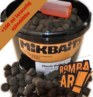 MIKBAITS CLASSIC HALIBUT ETETŐ PELLET 20 mm 10kg + lazacolaj 100ml