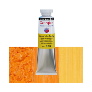 Daler-Rowney GEORGIAN WATER MIXABLE OIL vizes olajfesték 618 kadmium sötét sárga imit 37ml