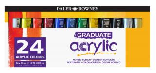 Daler-Rowney GRADUATE akrilfesték készlet 24*22ml