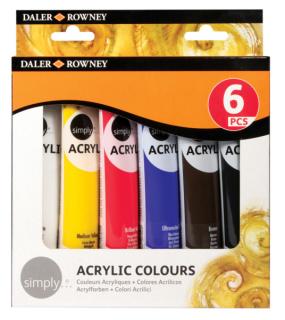 Daler-Rowney SIMPLY akrilfesték készlet 6*75ml