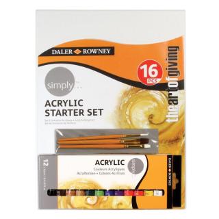 Daler-Rowney SIMPLY akrilfesték kezdő készlet 16db