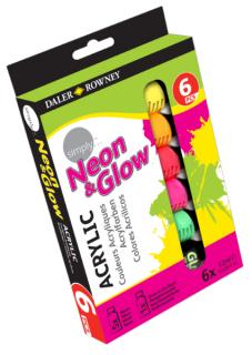 Daler-Rowney SIMPLY akrilfesték neon 6*12ml