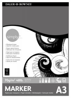 Daler-Rowney SIMPLY marker tömb A3 40lap 70g