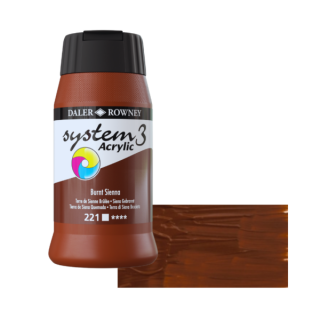 Daler-Rowney SYSTEM3 akrilfesték 221 égetett sziéna 500ml