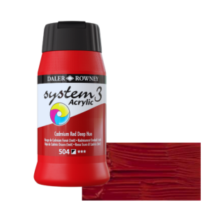 Daler-Rowney SYSTEM3 akrilfesték 504 kadmium sötét vörös imit 500ml