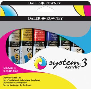 Daler-Rowney SYSTEM3 akrilfesték 6*22ml