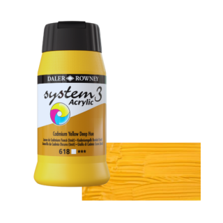 Daler-Rowney SYSTEM3 akrilfesték 618 sötét kadmium sárga imit 500ml