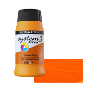 Daler-Rowney SYSTEM3 akrilfesték 653 fluoreszkáló narancs 500ml