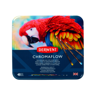 Derwent CHROMAFLOW színes ceruza készlet fémdobozban 48 szín