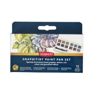 Derwent GRAPHITINT szilkés akvarell festék készlet színezett grafit 12db