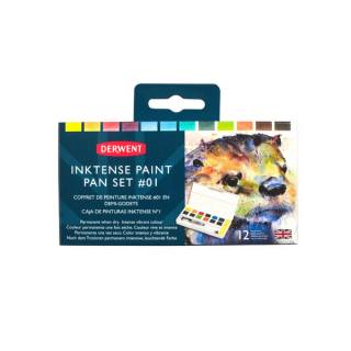 Derwent INKTENSE #1 szilkés akvarell festék készlet 12db