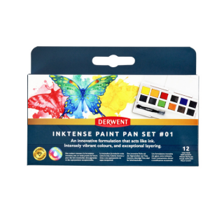 Derwent INKTENSE #1 szilkés akvarell festék készlet készlet 12db