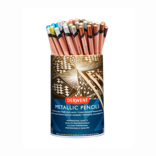 Derwent METALLIC hagyományos metálfényű ceruza fémhengerben 72db.