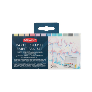 Derwent PASTEL szilkés akvarell festék készlet pasztell színek 12db