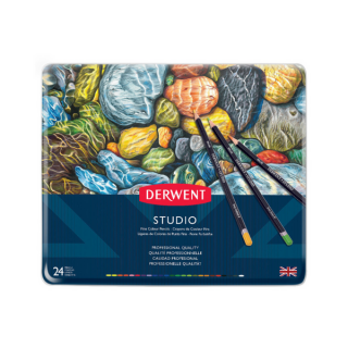 Derwent STUDIO színes ceruza készlet fémdobozban 24 szín