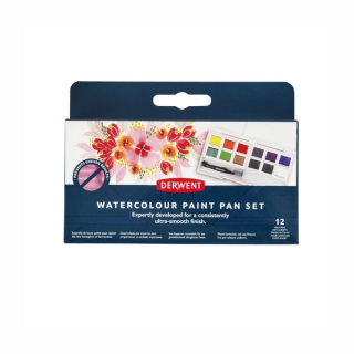 Derwent WATERCOLOUR akvarellfesték készlet, 12db-os