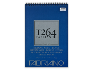 Fabriano 1264 Black Drawing tömb A3 40lap fekete 200g felül spirálos