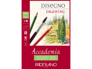 Fabriano ACCADEMIA Drawing tömb A2 30lap 200g 1 oldalán ragasztott