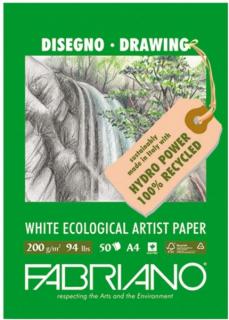 Fabriano Eco Drawing tömb A4 50lap 200g felül ragasztott