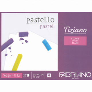 Fabriano TIZIANO tömb 23*30,5cm 24lap fehér 160g 1 oldalán ragasztott