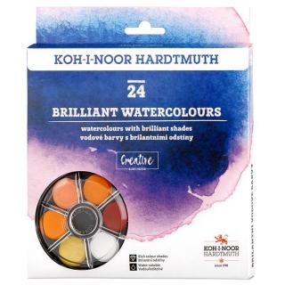 Koh-i-noor BRILLIANT kerek vízfesték 24db  ragyogó szín