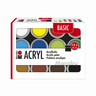 Marabu ACRYL akrilfesték készlet 12*18ml