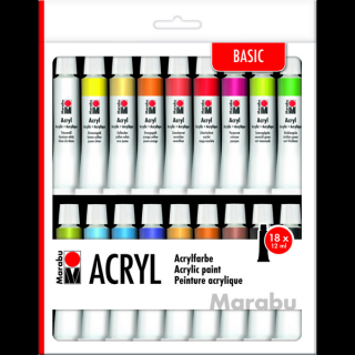 Marabu ACRYL akrilfesték készlet 18*12ml
