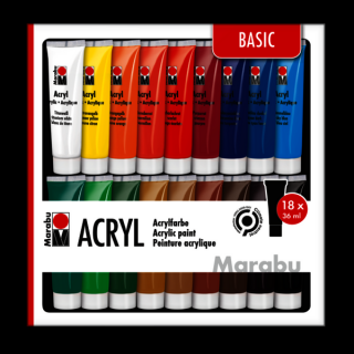 Marabu ACRYL akrilfesték készlet 18*36ml