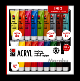 Marabu ACRYL akrilfesték válogatás 18*36ml