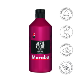 Marabu ACRYL COLOR akrilfesték 032 kárminvörös 500ml