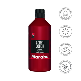Marabu ACRYL COLOR akrilfesték 038 rubinvörös 500ml